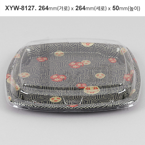 초밥 XYW-8127 사각용기+뚜껑 400세트일프로팩