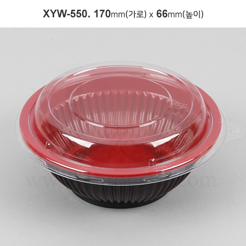 투톤 회덮밥 우동 XYW-550 원형용기+뚜껑 300세트일프로팩