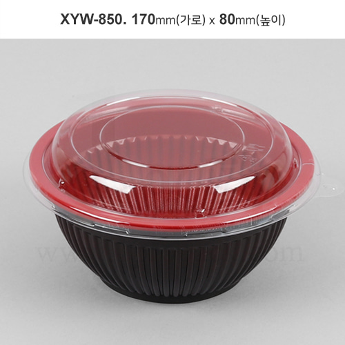 투톤 회덮밥 우동 XYW-850 원형용기+뚜껑 300세트일프로팩